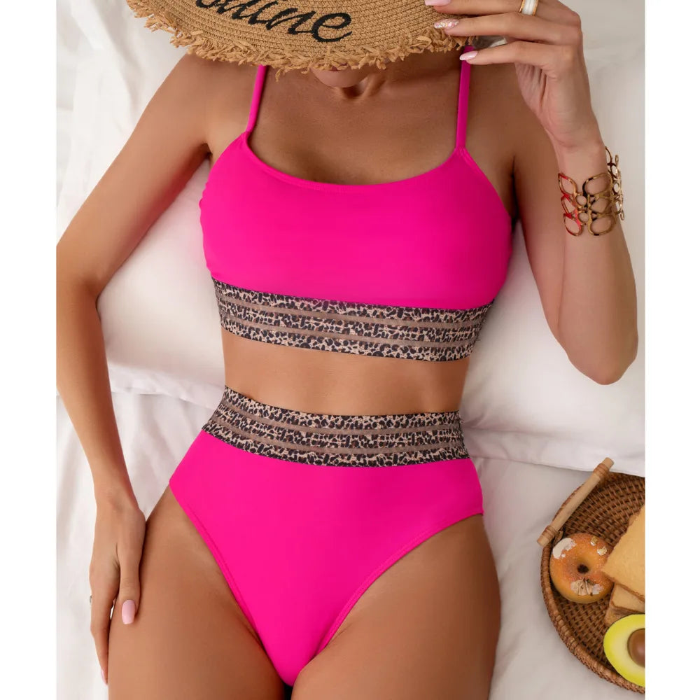 Silberner Push-Up-Bikini mit Strasssteinen – Sexy Badeanzug für Damen am Strand oder Pool