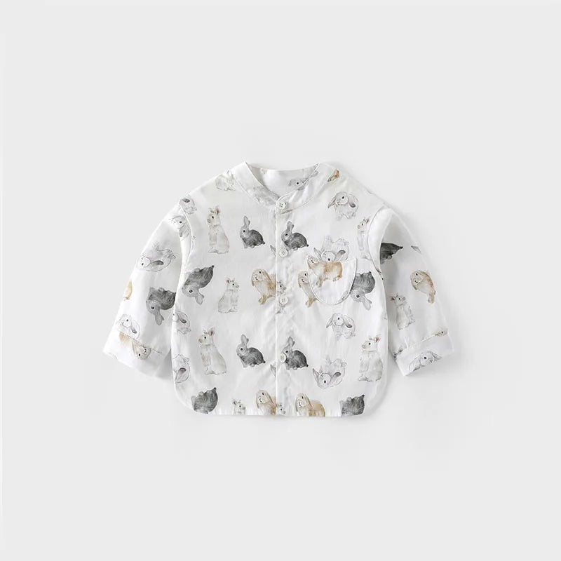 Mädchen Bluse mit süßem Cartoon Druck von 9M bis 5T