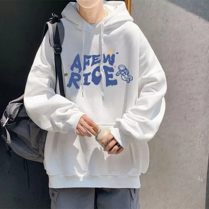 Herren Pullover mit Anime Astronaut Grafik im Y2K Streetwear Stil