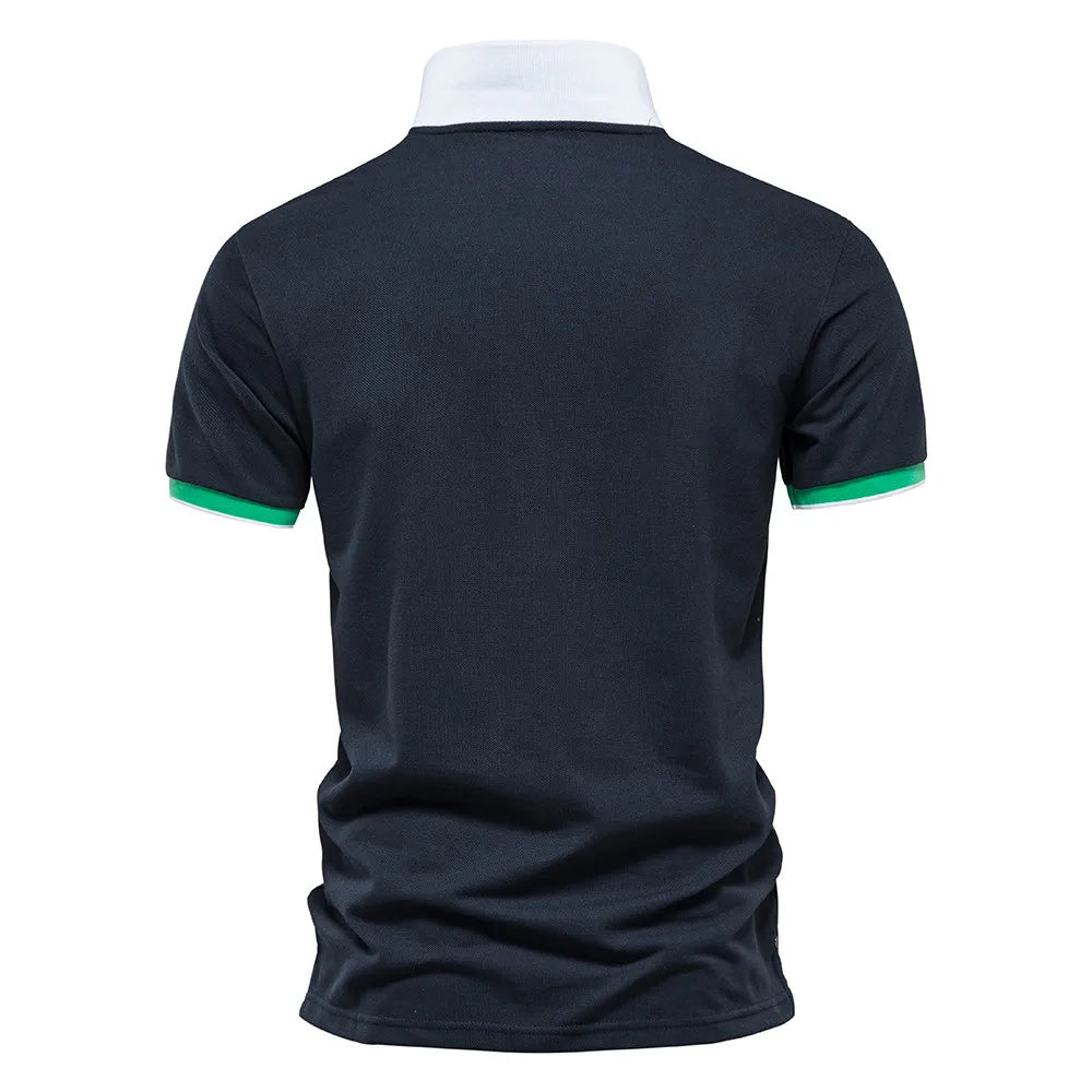 Herren Polo Shirt aus Baumwolle mit Kurzarm und Tasche für lässige Anlässe