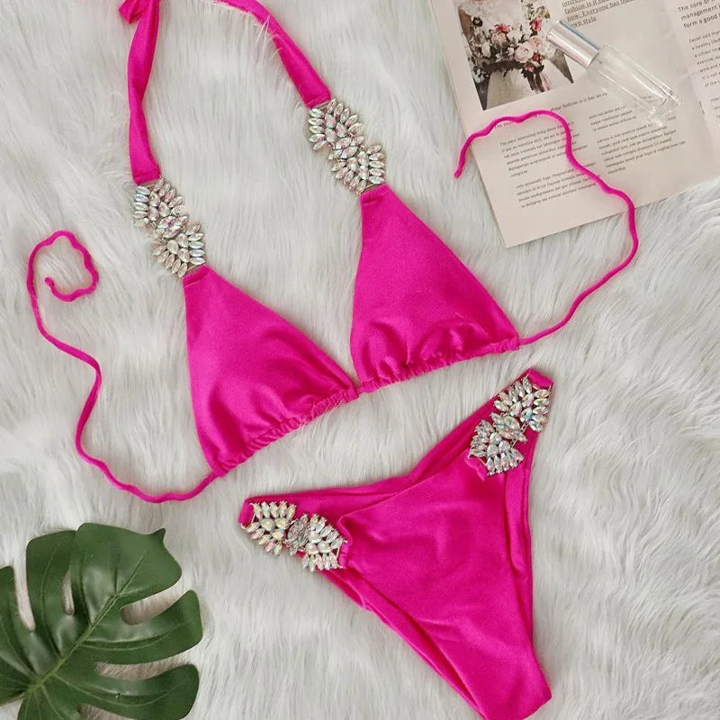 Dreiteiliger Damen-Bikini mit brasilianischem Schnitt – ideal für Strand und Pool
