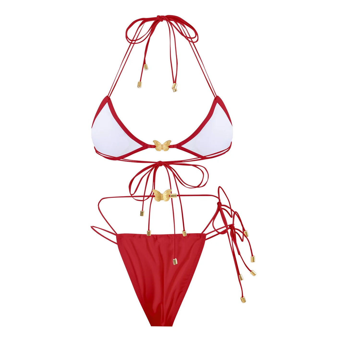 Dreiteiliges Damen-Bikini-Set im brasilianischen Stil – ideal für Strand und Pool