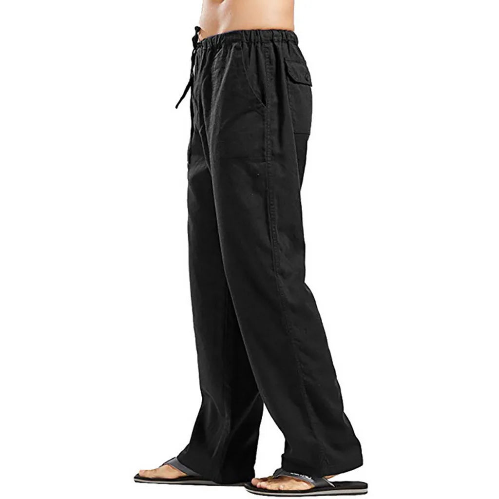 Sommerliche Herren-7/8-Hose im trendigen Stil – große, gerade geschnittene, schnell trocknende Strandhose für Teenager