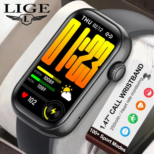 Herren Fitness-Smartwatch mit über 100 Sportmodi und Anrufannahme