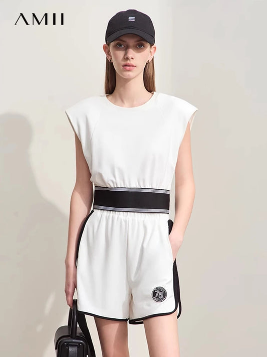 Damen Shorts im Minimalismus-Stil mit neuer Stretch-weite und ärmellos