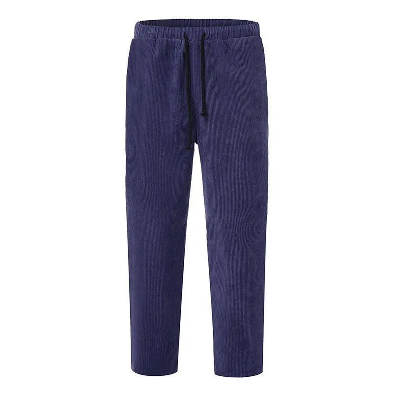 Leichte Herren-Eis-Seidenhose mit elastischem Bund – lockere, gerade Freizeithose für Sport und Alltag
