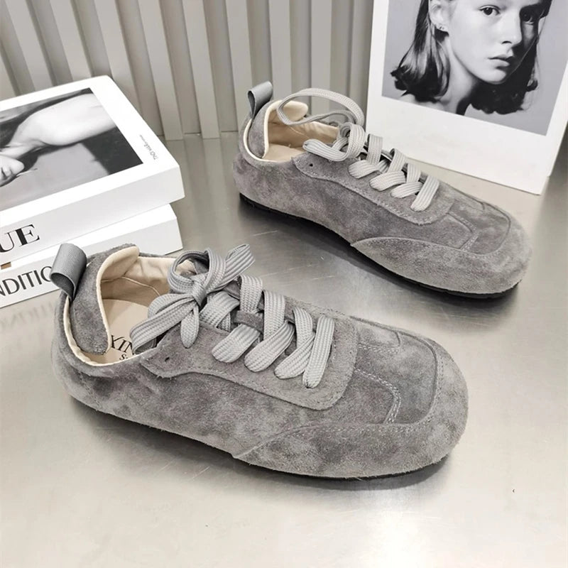 AIYUQI 2025 neue frauen flache schuhe Echt leder retro turnschuhe schuhe frauen Große größe modische Forrest Gump weibliche schuhe