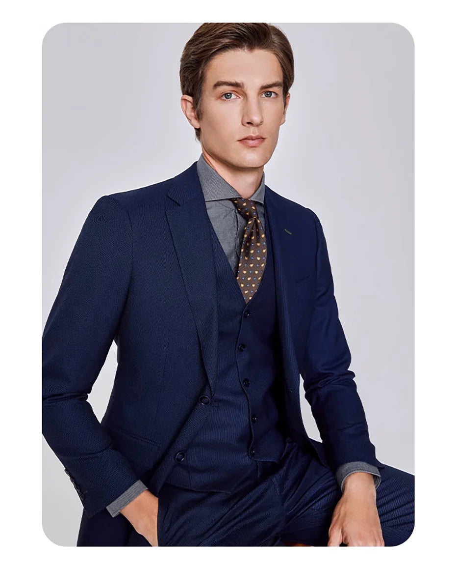 Graues Slim-Fit-Anzugset für Herren – Eleganter Blazer mit Hose für Hochzeiten und formelle Anlässe