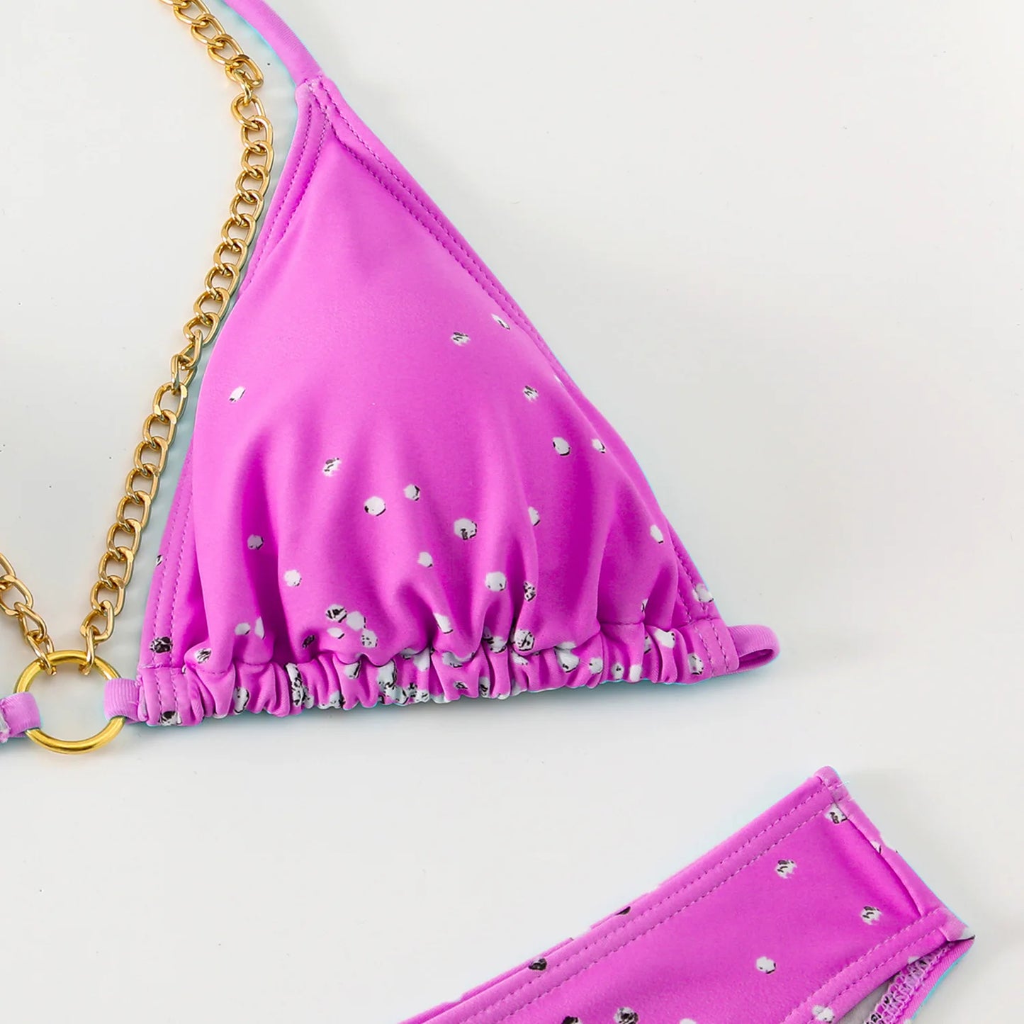 Sexy Bikini-Set in Pink – Solide Farbe ideal für Strand und Pool