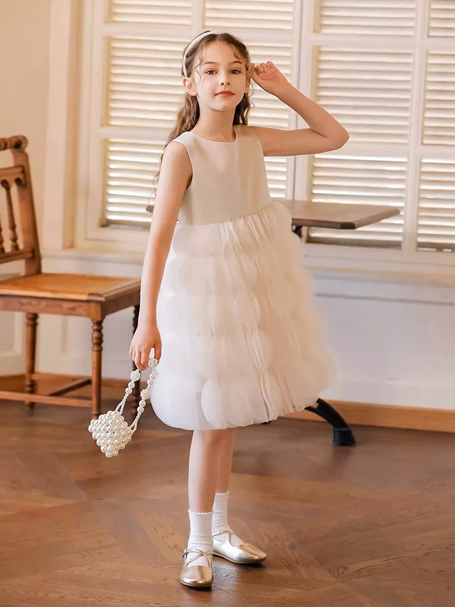 Lila Prinzessinnen-Kleid aus Gaze mit Pailletten für Mädchen – festliche Kinderbekleidung für Partys und Hochzeiten, Größe 3T-12T