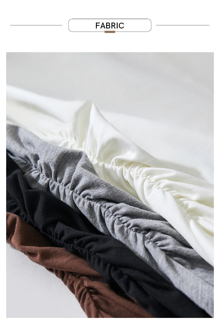 Damen T-Shirt im Minimalismus-Stil mit asymmetrischem Slash Neck und Raffen