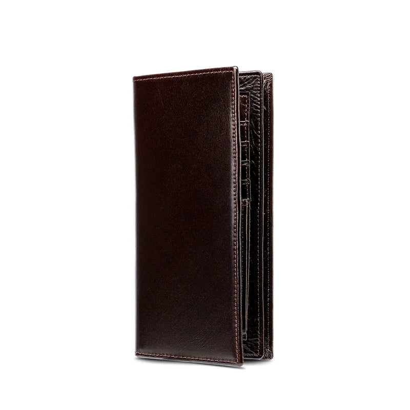 Unisex Geldbörse Clutch Mit RFID-Schutz Und Mehrfachen Kartenfächern Aus Echtem Leder Mit Telefonfach