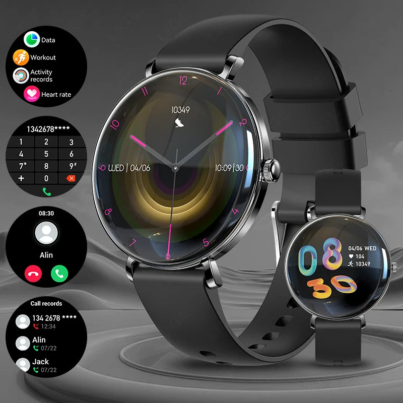 Damen Smartwatch mit 1,43 Zoll AMOLED Display und Herzfrequenzmonitor