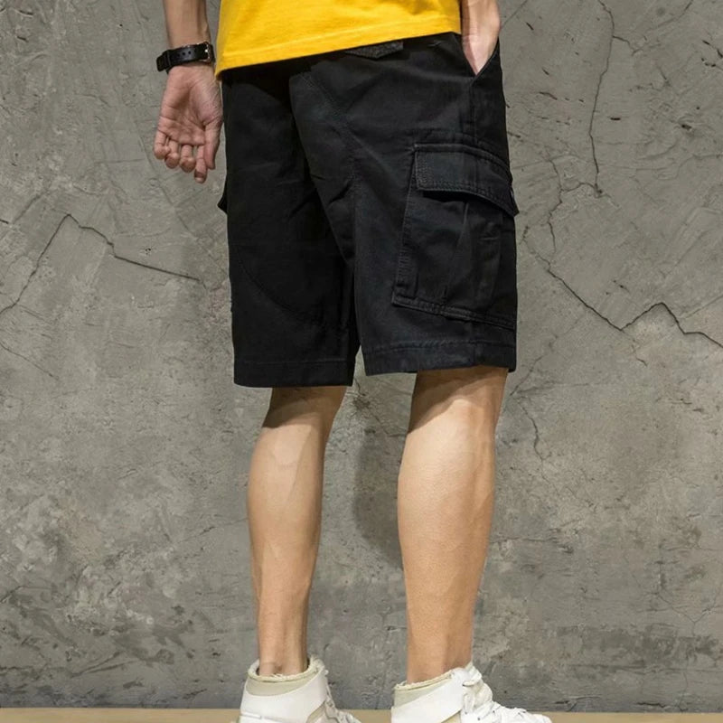 Leichte Herren-Sommershorts aus atmungsaktivem Leinen für Outdoor-Aktivitäten