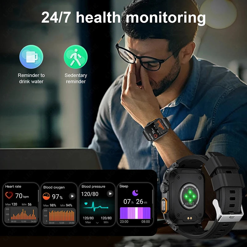 LIGE Neue 1,91 Zoll HD Smart Uhr Bluetooth Anruf 430 Mah Große Batterie Sport Fitness Tracker Smartwatch Band Für Huawei Xiaomi