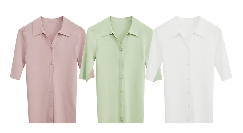 Damen T-Shirt im minimalistischen Stil aus leichter Baumwolle für den Sommer
