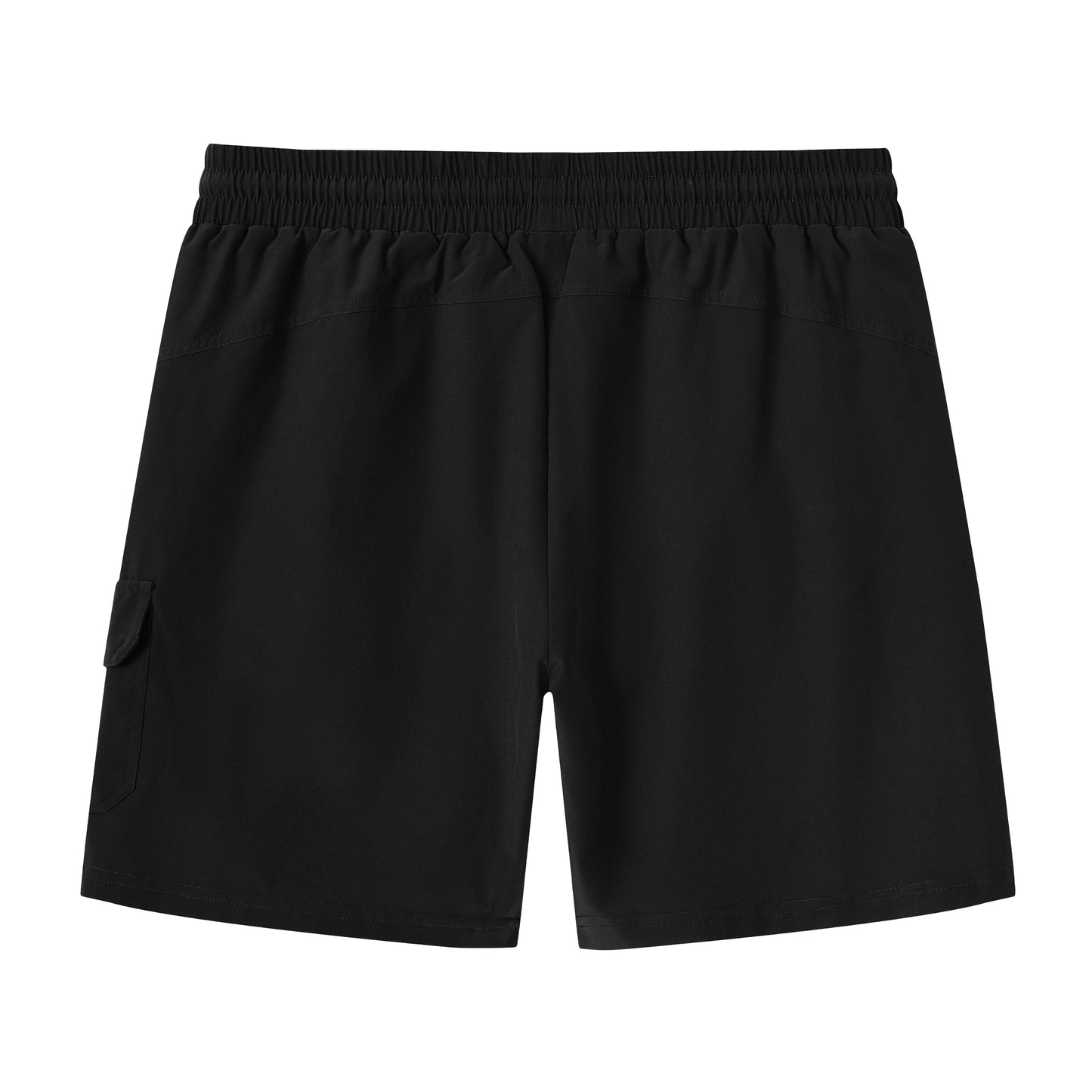 Sommerliche Herren-Badeshorts mit Camouflage-Streifen, schnelltrocknend, mit Reißverschlusstaschen und Mesh-Futter – ideal für Strand und Surfen.