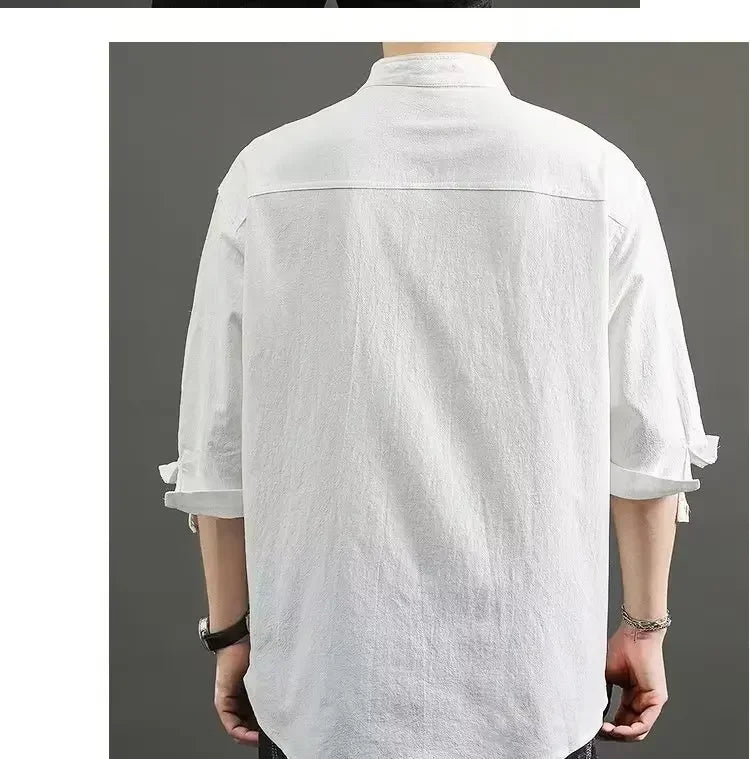 Lässiges Herren-Langarmshirt mit digitalem Farbverlauf – ideal für den Herbst