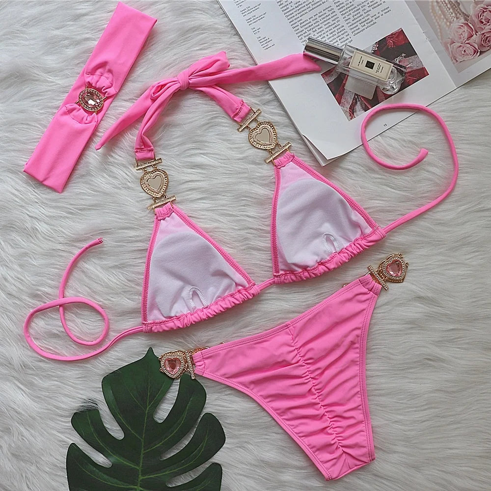 Sexy Bikini-Set mit Push-up und Rock – Perfekt für Strand und Pool