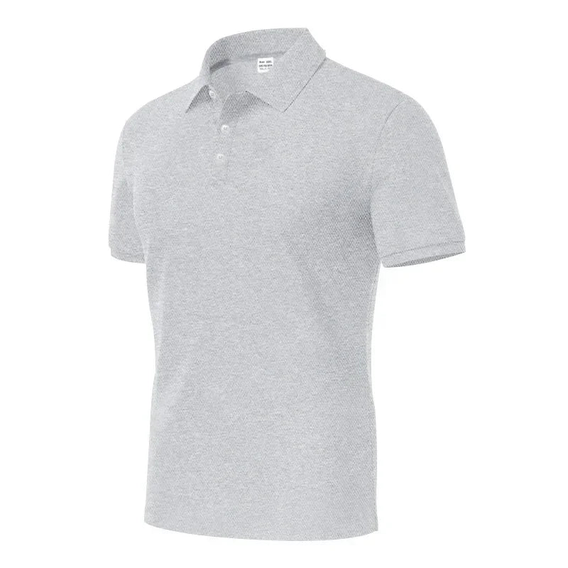 Langärmeliges Herren-Poloshirt mit Waffelstruktur und Knopfleiste – ideal für Freizeit und Urlaub
