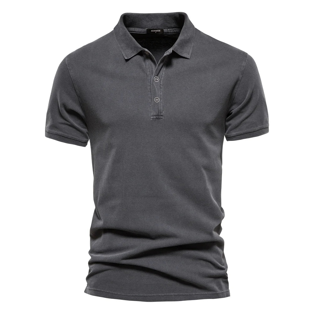 Herren Poloshirt 100% Baumwolle Langlebiger Komfort Formstabiler Kragen