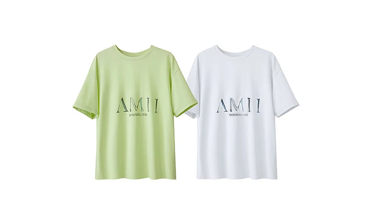 Damen T-Shirt im minimalistischen Design mit Rundhalsausschnitt und kurzen Ärmeln