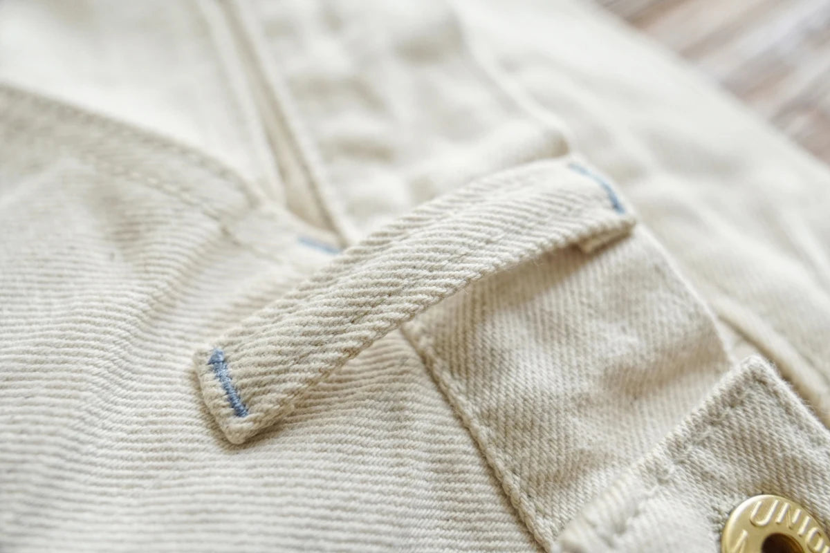 Herren Jeans aus Selvedge Denim mit hohem Bund und regulärer Passform