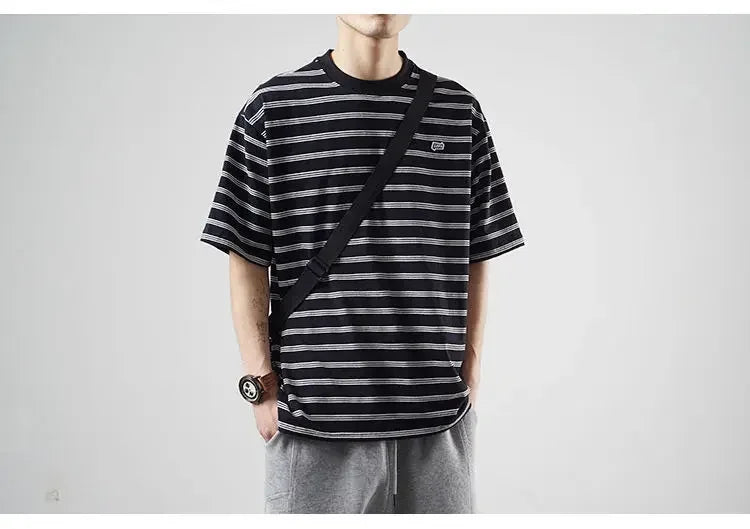 Herren T-Shirt aus Bambus-Mesh und Eisseide mit Rundhalsausschnitt – Kurzarm-Sommeroberteil