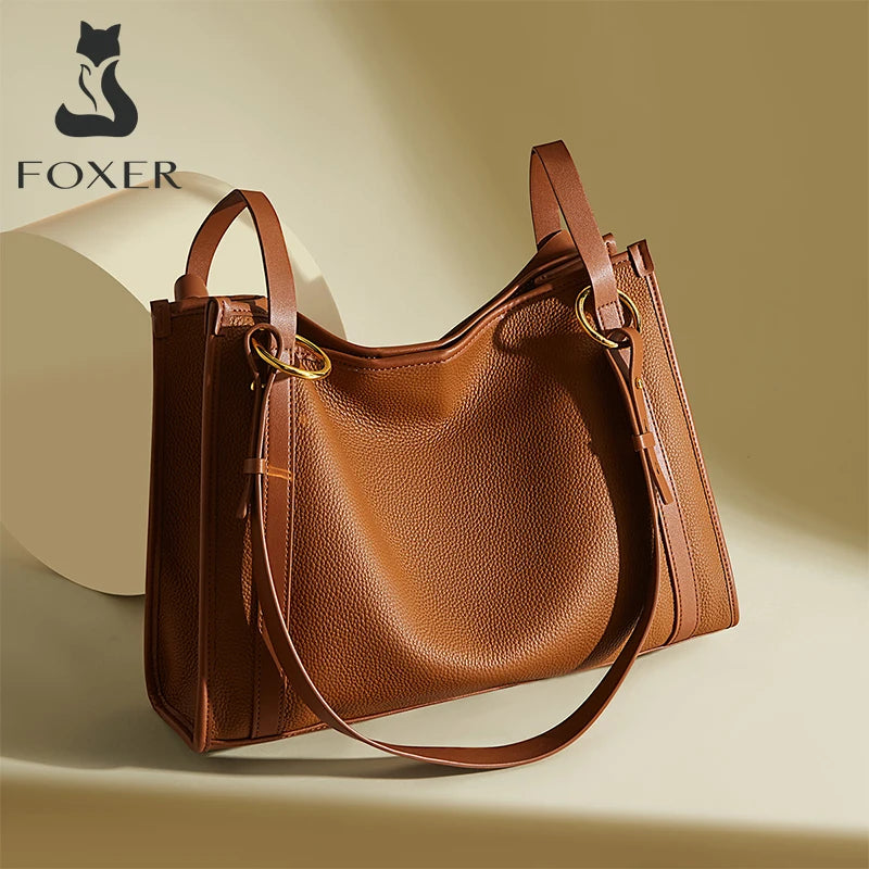 Damen Handtasche Aus Echtem Leder Mit Großer Kapazität