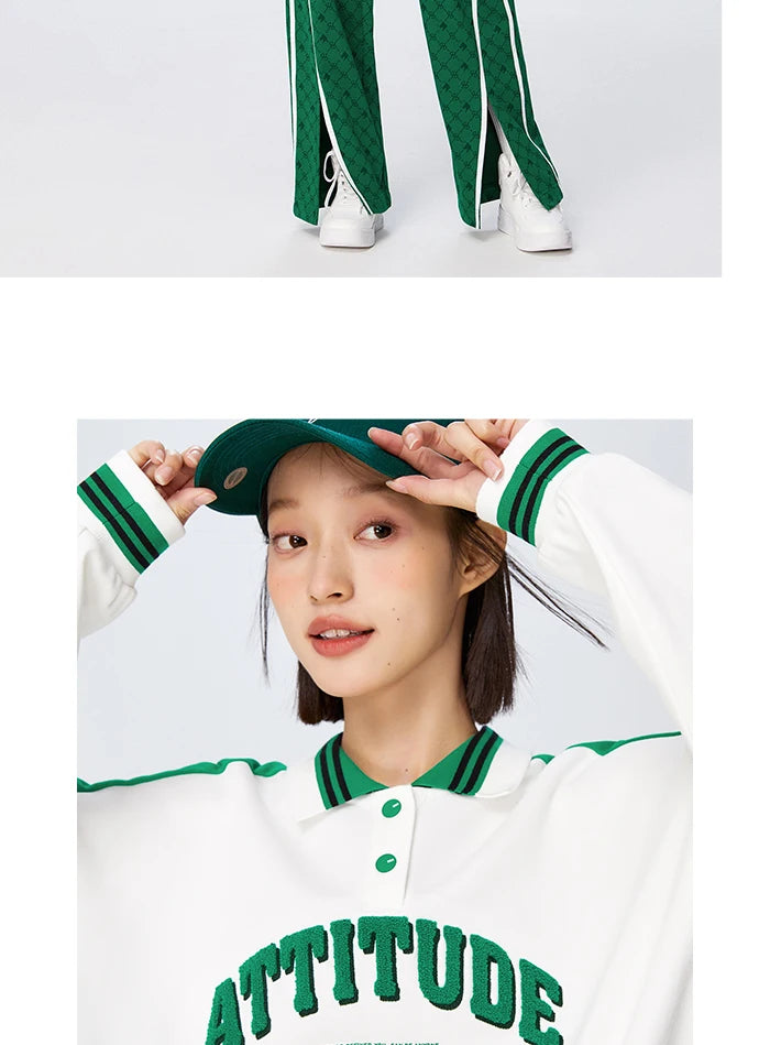 Semir POLO Shirt Frauen Oversize Brief Kontrast Farbe 2025, Frühjahr Neue Shirt Weibliches Hemd Tops