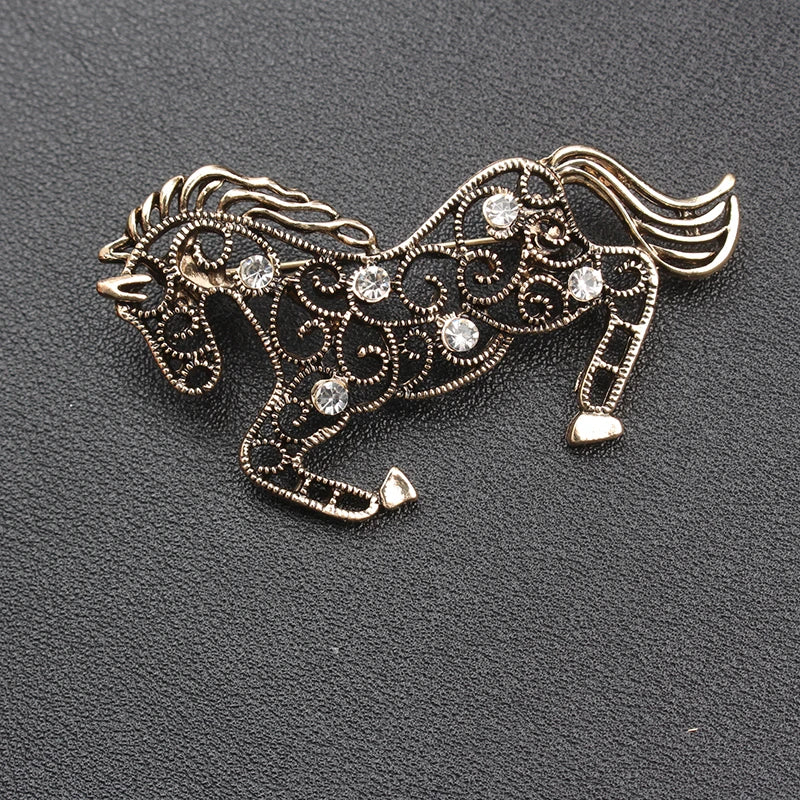 Brosche Pferd Metall Pin Schmuck Accessoire Geschenk Damen Herren