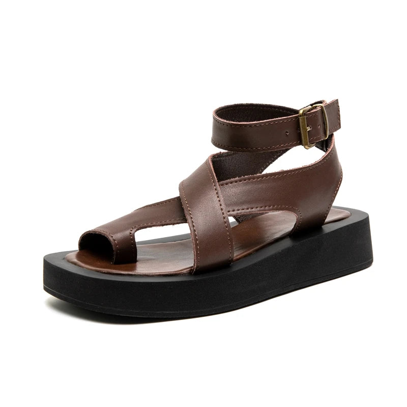 Aiyuqi Frauen Sommers andalen neue echte Leder Damen Sandalen flache Mode Sandalen Frauen