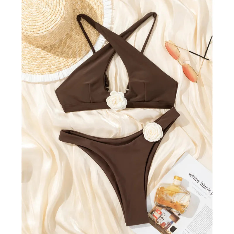 Vielseitiges Damen-Bikini-Set mit brasilianischem Schnitt – ideal für Strand und Pool