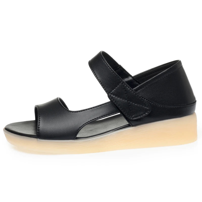 AIYUQI Damen-Sandalen, flach, 2025, neue rutschfeste römische Sandalen, weiblich, Sommer, große Mutter-Schuhe