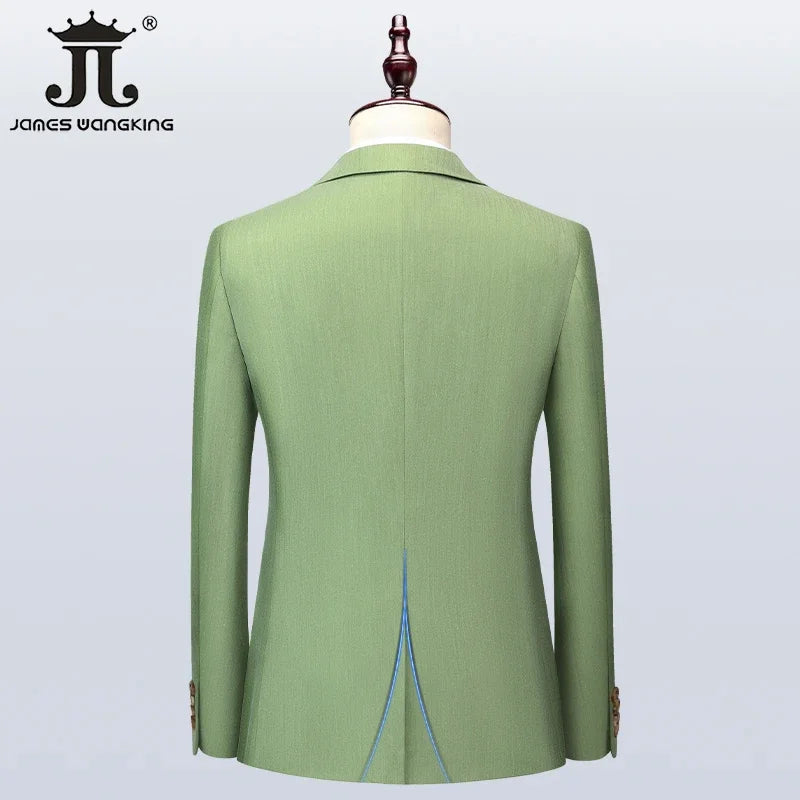 Luxuriöser Herren Anzug 3-teilig Grün S-5XL: Business, Hochzeit, Party, Eleganz Pur
