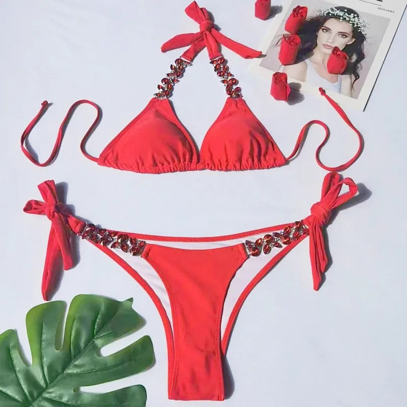 Sexy Damen-Bikini-Set mit vier Teilen – ideal für Strand und Pool