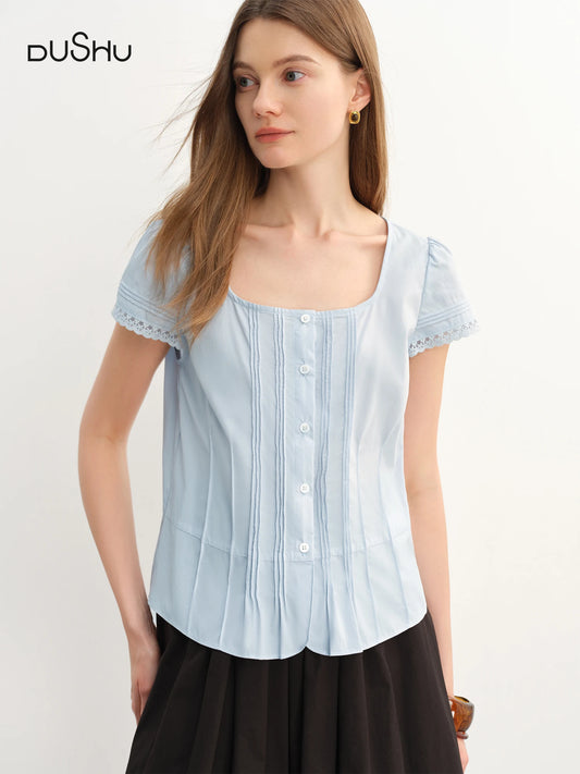 Damen T-Shirt mit Blumen- und Herzprint im süßen Stil – lockerer, figurbetonter Allrounder für den Sommer