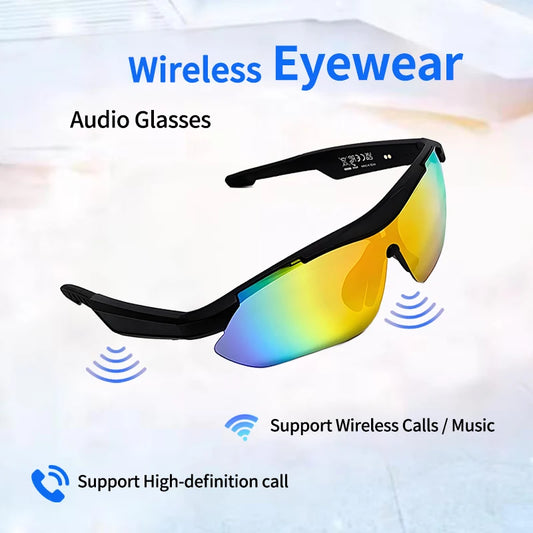 LIGE Smart Bluetooth 5.4 Brille zum Musikhören, Telefonanrufe, Radfahren, Sport, Kopfhörer, UV-Schutz, Sonnenbrille für Männer und Frauen