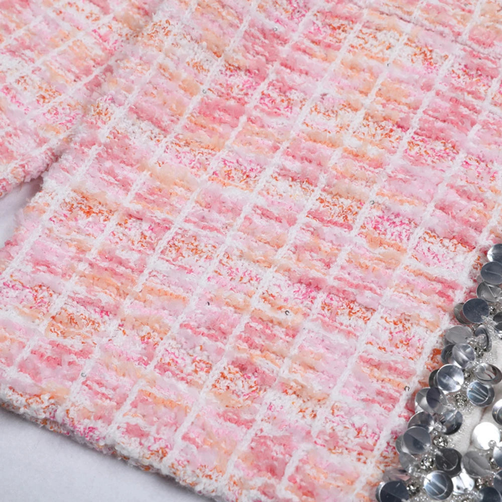 Eleganter Damen-A-Linien-Rock mit hohem Bund und Patchwork-Design im minimalistischen Stil