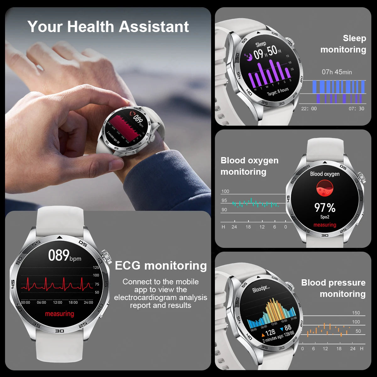 LIGE EKG AI Gesunde Diagnose Smart Uhr Männer Blut Sauerstoff Blutdruck Schlaf Überwachung Bluetooth Anruf Gesundheit Smartwatch Frauen