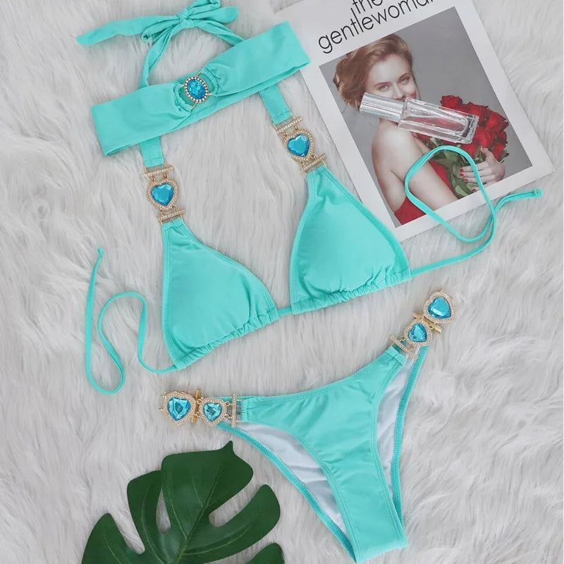 Sexy Bikini-Set mit Push-up und Rock – Perfekt für Strand und Pool
