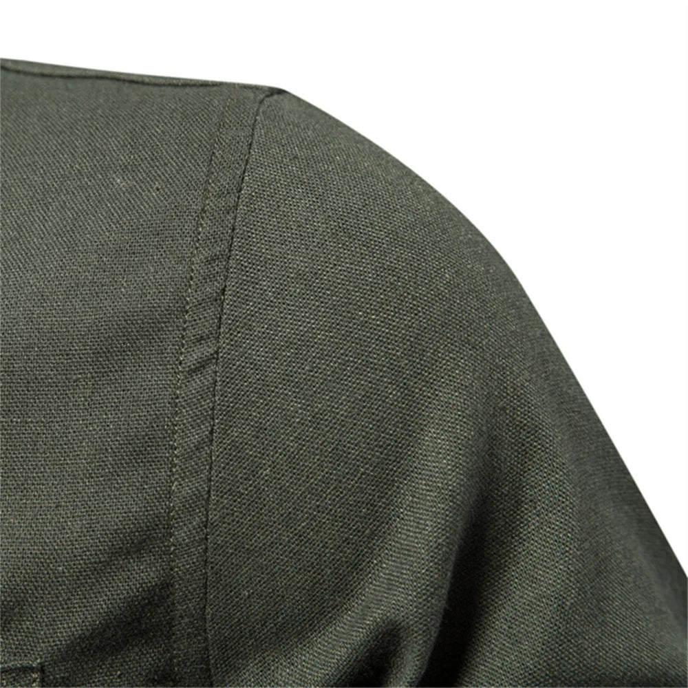 Herren Langarm Shirt aus 100 Prozent Baumwolle mit Einzel Tasche