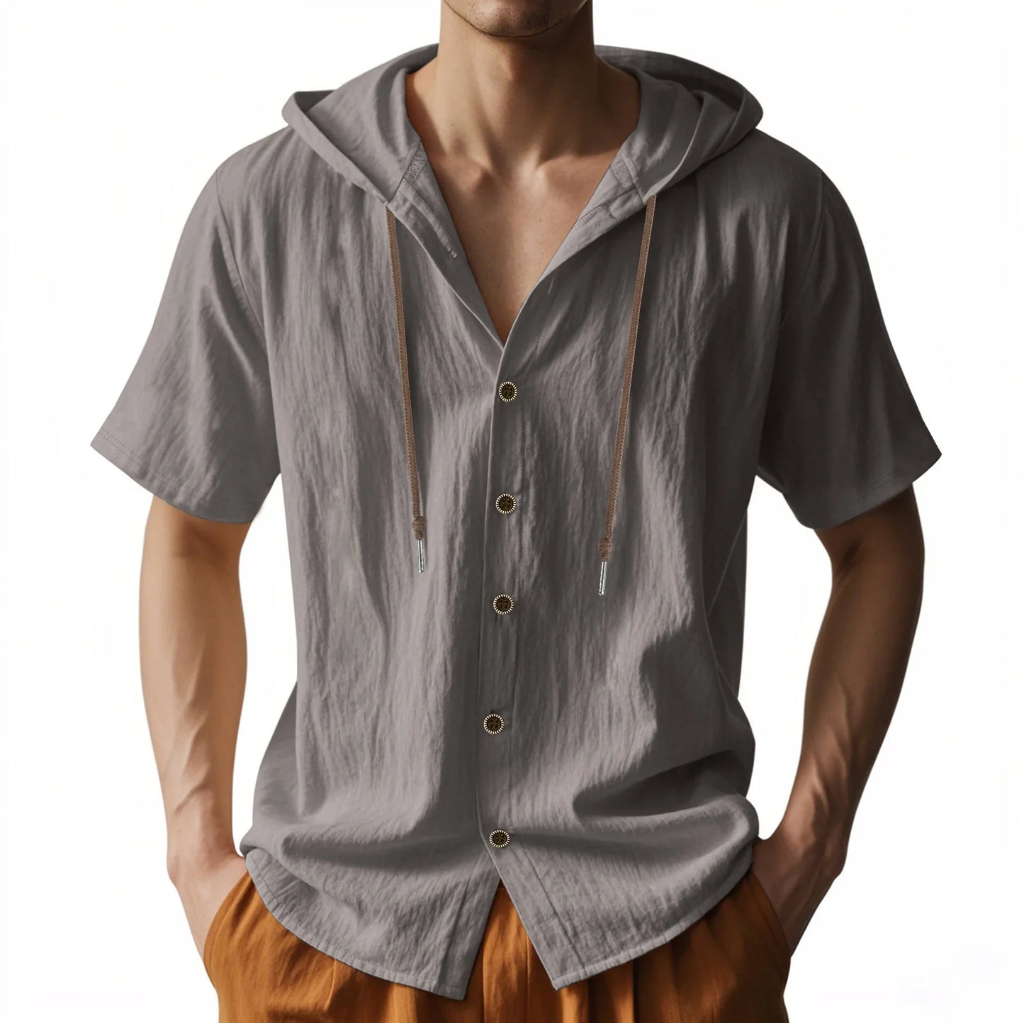 Langarm-Herrenhemd aus Cord mit Streifenmuster – aus samtweichem Baumwollstoff in mehreren Farben.