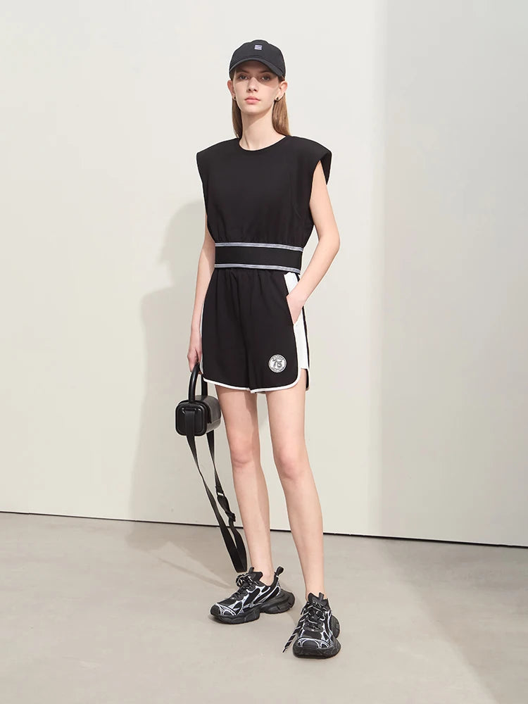 Damen Shorts im Minimalismus-Stil mit neuer Stretch-weite und ärmellos