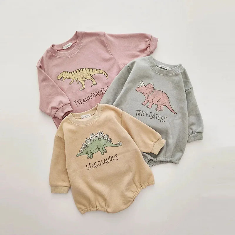 Baby Body aus dünnem Material mit Cartoon-Dinosaurier für Kleinkinder bis 18 Monate