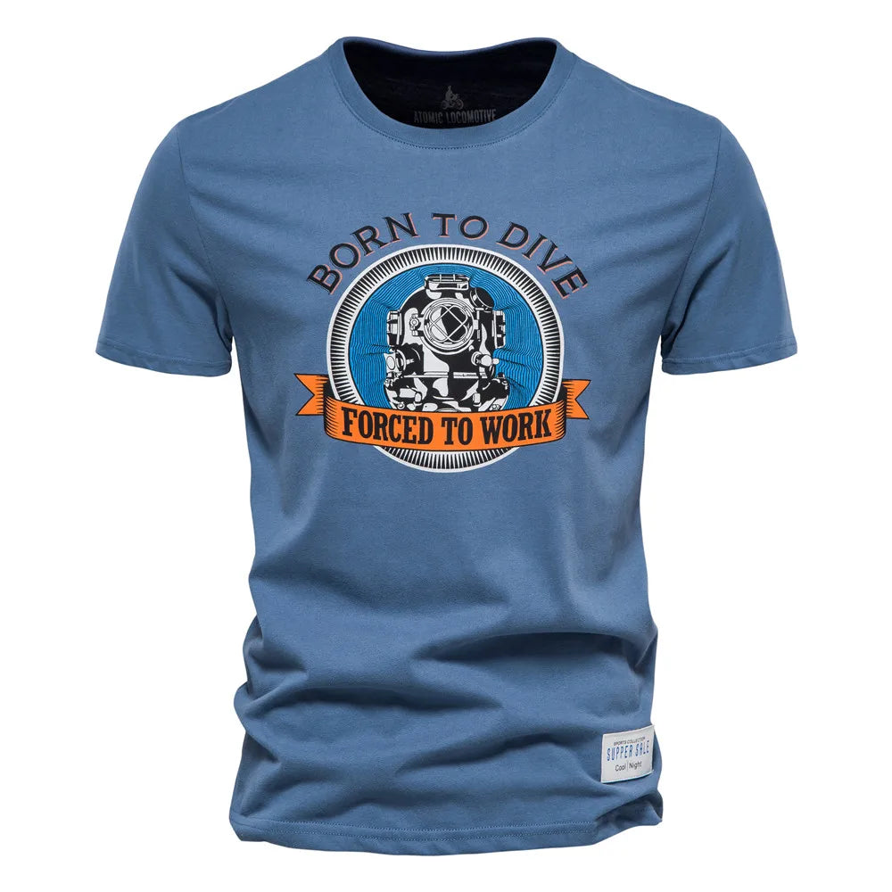 Herren T-Shirt aus Baumwolle mit hochwertigem Druck im lässigen Stil