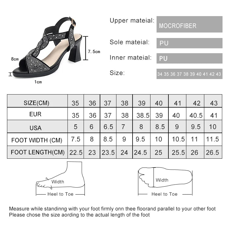 AIYUQI Sandalen Frauen 2025, Neue Mode Sommer Sandalen Frauen Offene spitze Strass High Heels Römische Schuhe Frauen