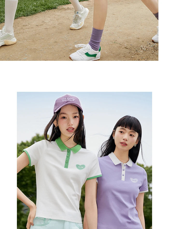 Semir Polo Shirt Frauen cool anti bakteriell schlank süß Stil Sommer neue Farbkontrast Druck Pulloverf Polo