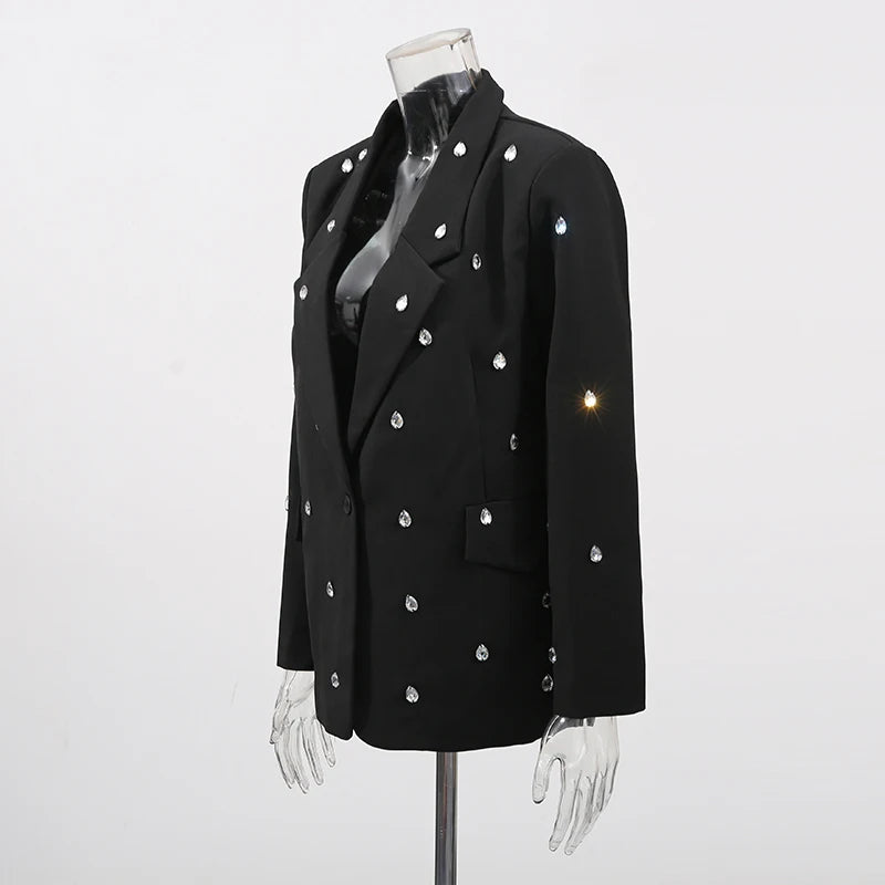 Elegantes Damenkleid mit Rundhalsausschnitt, langen Ärmeln und Patchwork-Design in lockerer Passform.