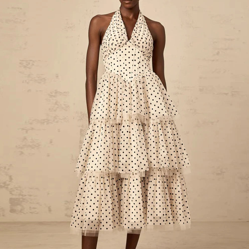Elegantes Damenkleid mit Rundhalsausschnitt und langen Ärmeln im Patchwork-Design – figurbetont und transparent